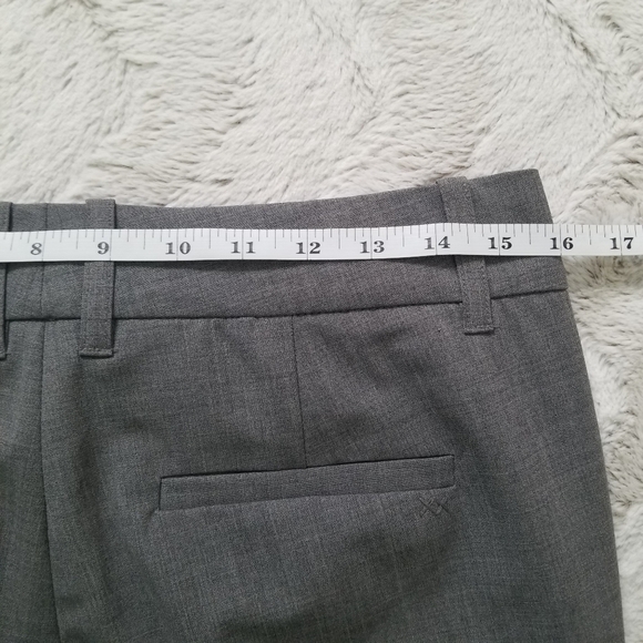 Elizabeth And James Gray Flat Front Pegged Wool Cropped Pants Size 2 - Picture 14 of 15
